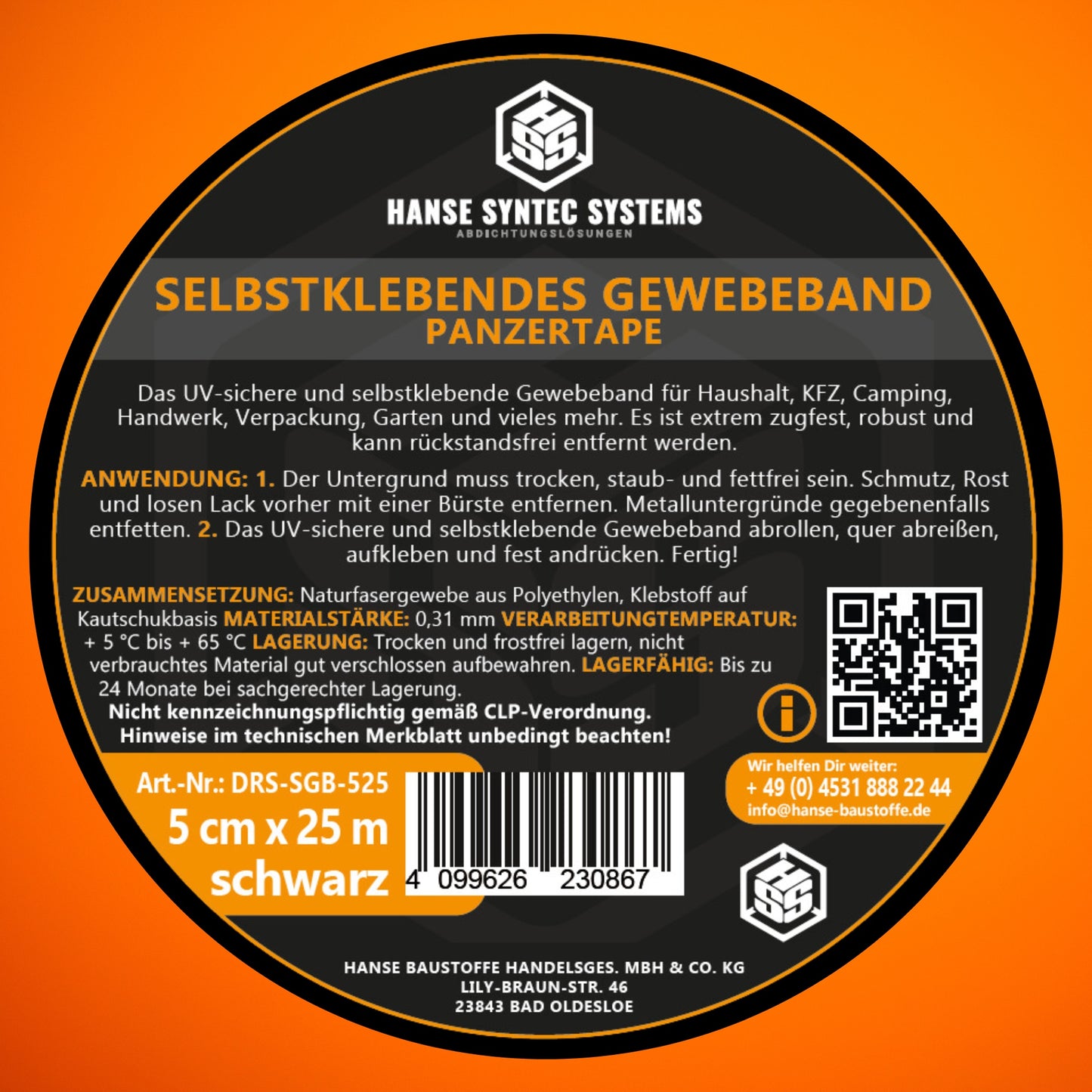 Selbstklebendes Gewebeband (limitiert auf 1 Stk. pro Bestellung)