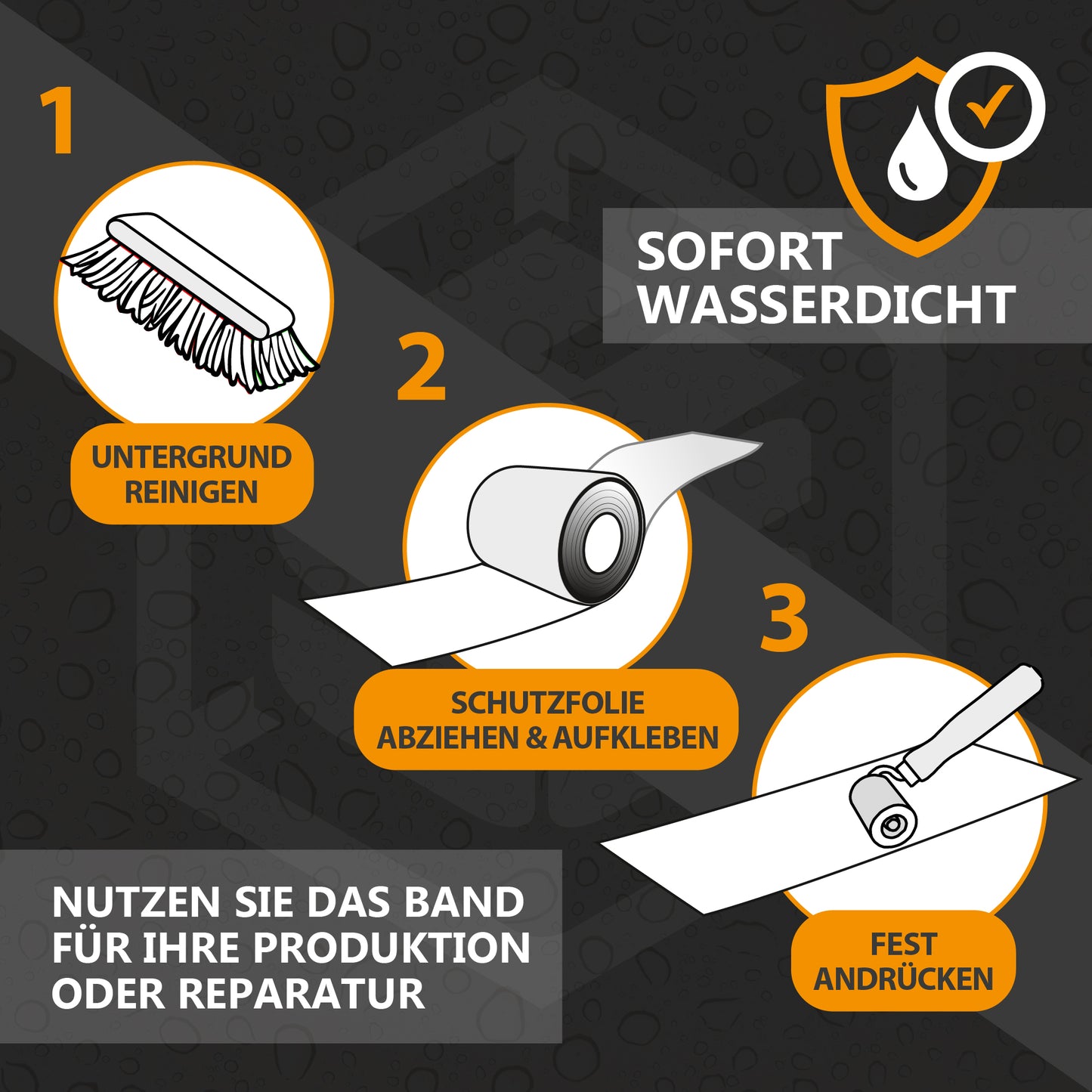 Dach Reparaturband mit MicroSealant® PLUS